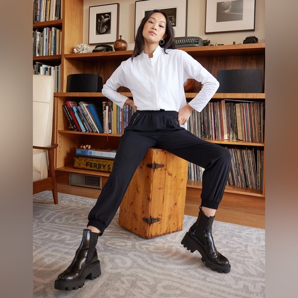 ADAY Pants - Aday Hail Yes Joggers Small Matte Black Rose Gold Zippers